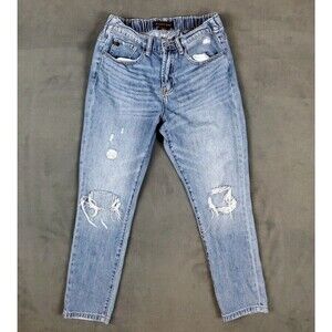 Risen Jeans Womens Small 26x25 Distressed Skinny Mid Rise Denim Los Angeles